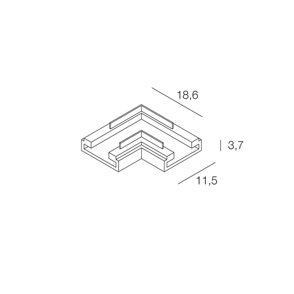 STRIP LED: CON.ANG 2STRIP238/240LED 10PZ image 1