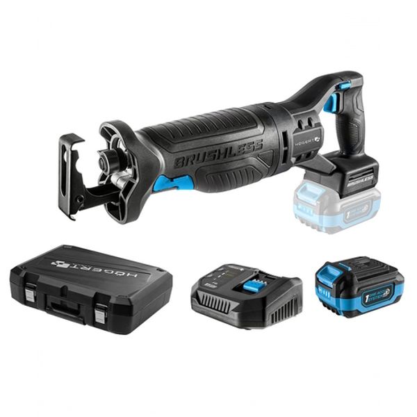 CORDLESS BRUSHLESS RECIPROCATING SAW 18V+ BATTERY PACK 4.0 18V + CHARGER 4A 18V + BMC image 1