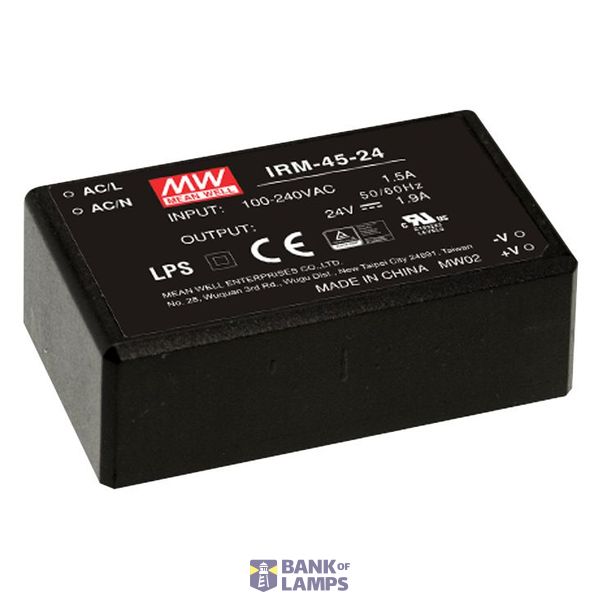 IRM-45-12ST Switching power supply, module, 45W, 12V, 3.8A screw, MEAN WELL image 1