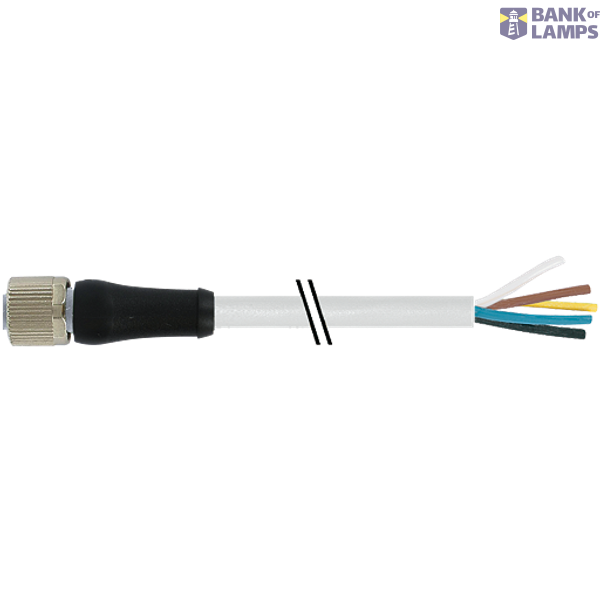 M12 Power female 0° L-cod. with cable PUR 5x1.5 gy UL/CSA+drag ch. 15m image 2