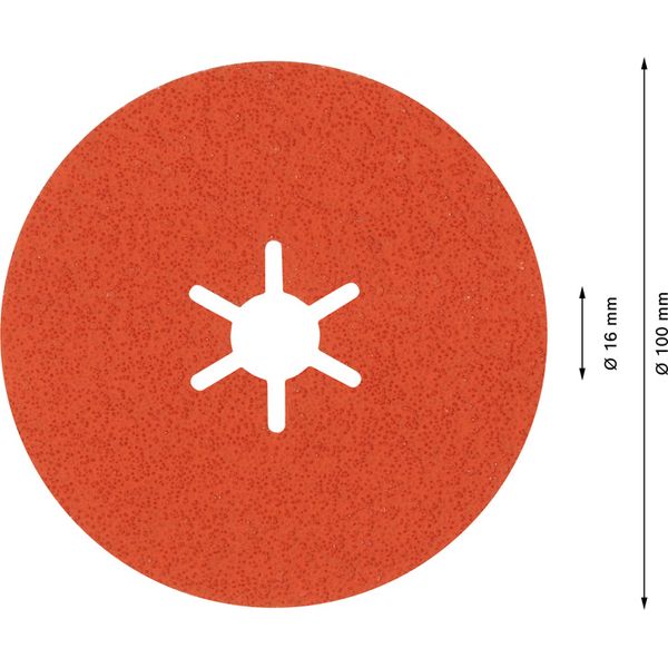 EXPERT R782 Prisma Ceramic Fibre Disc 100 mm, 16 mm, G 60 image 3