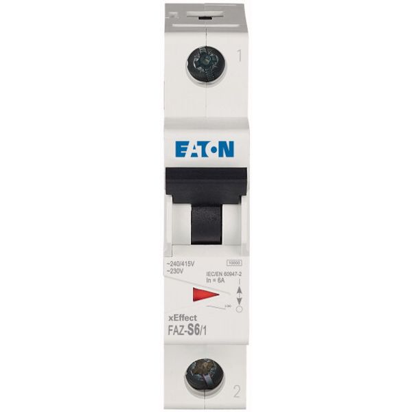 Miniature circuit breaker (MCB), 6 A, 1p, characteristic: S image 2