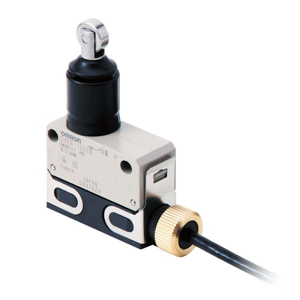 Limit switch, slim sealed, screw terminal, general purpose, roller lev D4ER0021D image 2
