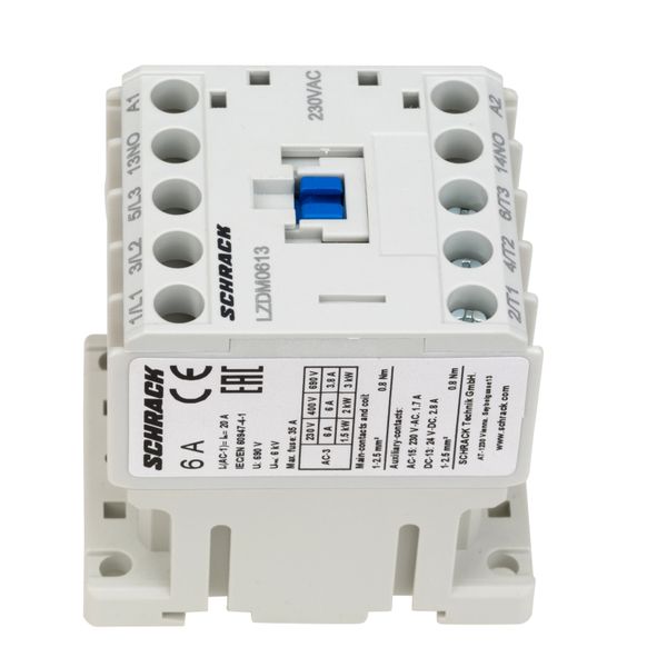 Contactor 3-pole, CUBICO Mini, 2,2kW, 6A, 1NO, 230VAC image 2