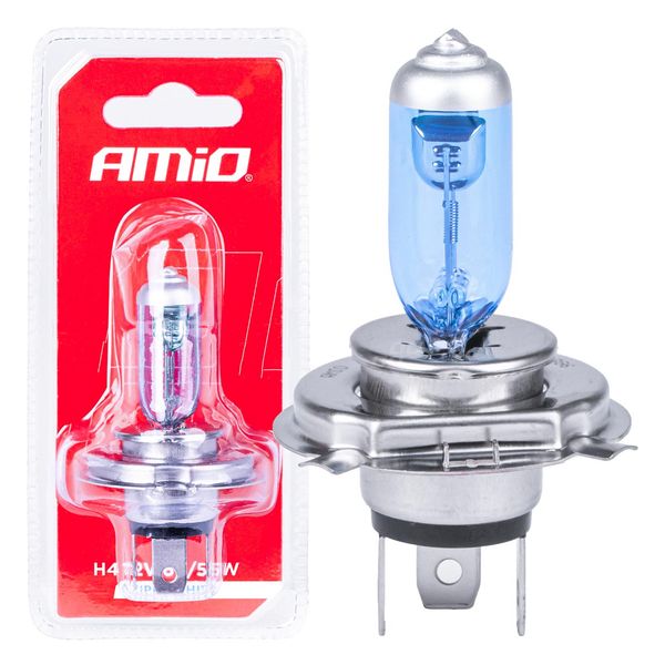 Halogen bulb H4 12V 60/55W Super White 1pc blister image 1
