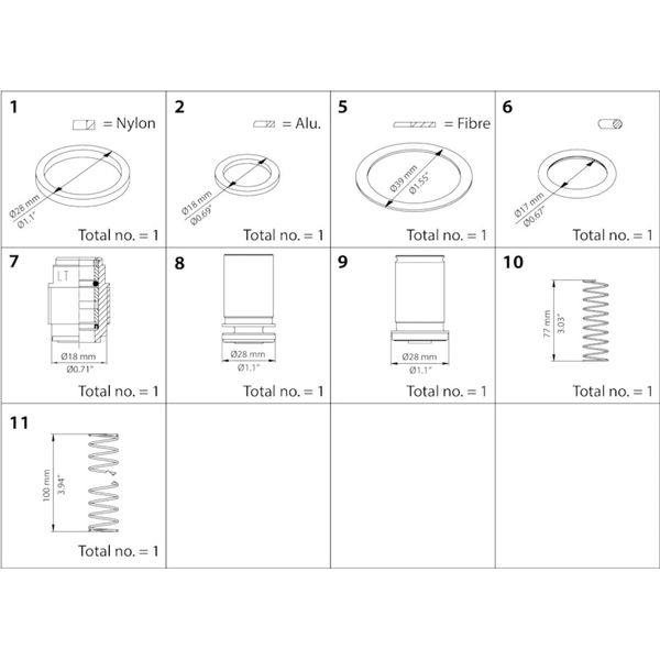 SCA Overhaul kit DN 15-20 image 1