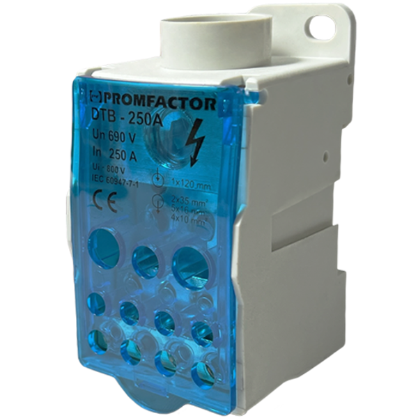 Power distribution terminal blocks DTB250 250A (12 terminals) 690V image 1