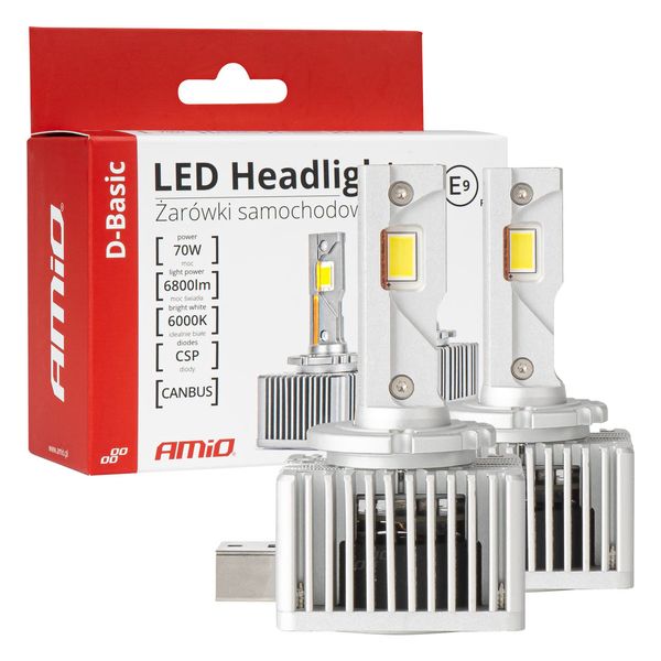 LED Headlights D-Basic Series D1S/D1R AMiO-03626 image 1
