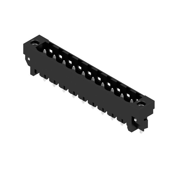 PCB plug-in connector, male header, Solder flange, THT solder connection, 5.08 mm, Number of poles: 10, 180°, Solder pin length (l): 3.2 mm, tinned, black, Box image 2