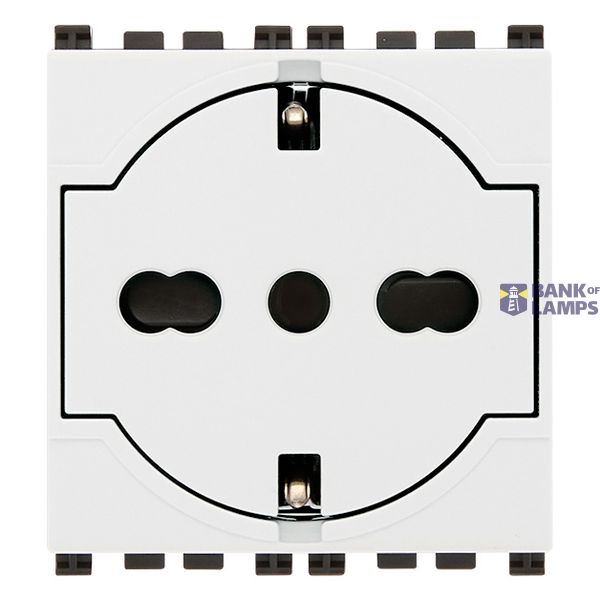 Flat 2P+E P40 Universal outlet white image 1