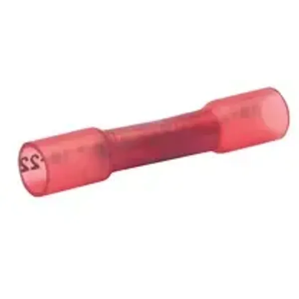 Butt connector with heat shrink insulation, 0.5-1.0 mm², AWG 20 to 17, red, 36 mm, 670WS image 1