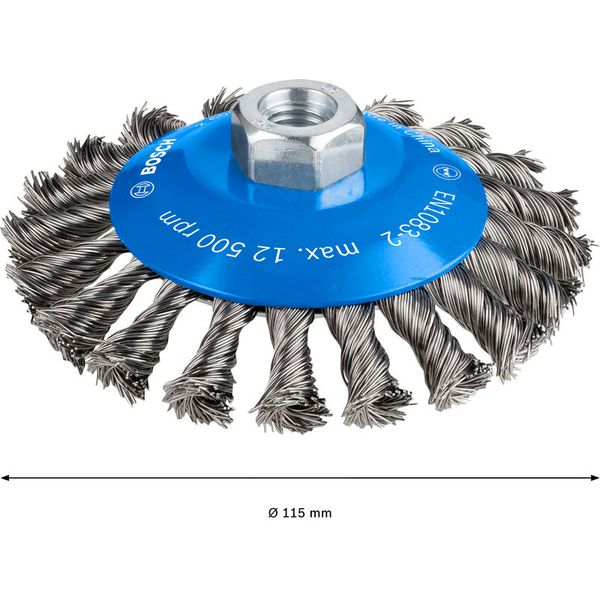 Bevel Brush Knotted 115 mm Steel image 2
