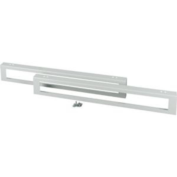 XLSPL1SO8 Plinth, side panels for HxD 100 x 800mm, grey, with cable duct cutout image 2