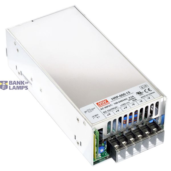 HRPG-600-15 Switching power supply, closed, 645W, PFC 15V, 43A, MEAN WELL image 1