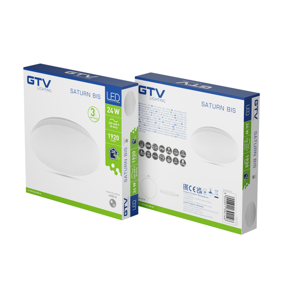 LED luminaire SATURN BIS, 24 W, 1920 lm, 4000K, AC180-250V, PF>0.5, IP54, Ø375 mm image 2