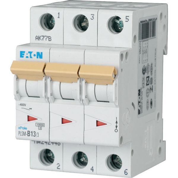Miniature circuit breaker (MCB), 13 A, 3p, characteristic: B image 4