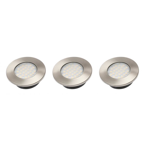 Set of LED luminaires BARRI (3 pcs.), AC220-240V, 2700K, aluminum image 1