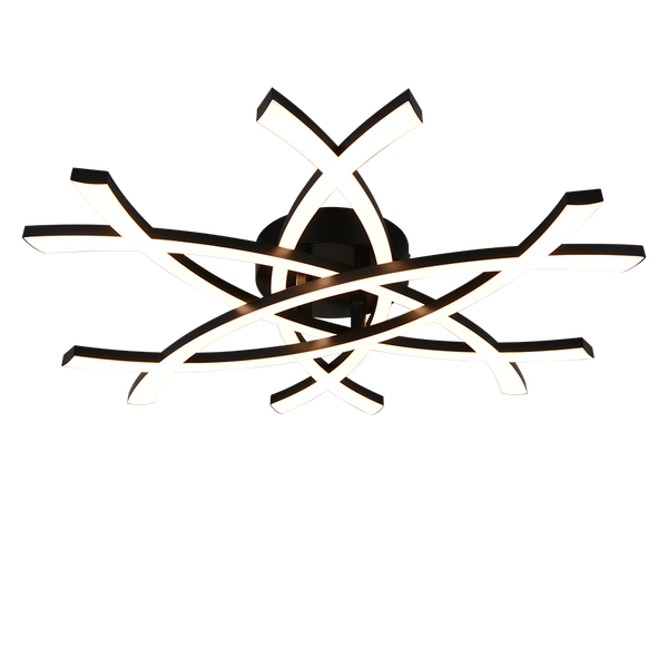 Pollock LED ceiling lamp 62x59 cm matt black image 1