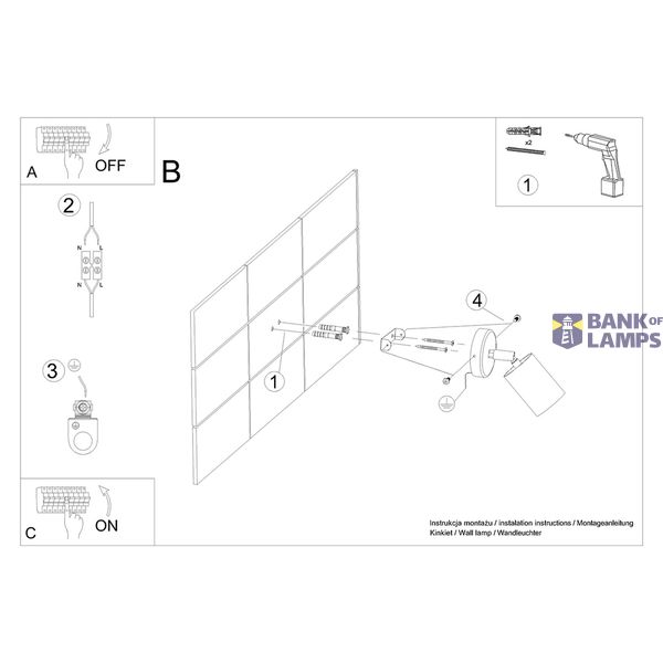 WALL LAMP VERDO WHITE GU10 1X10W IP20 image 8