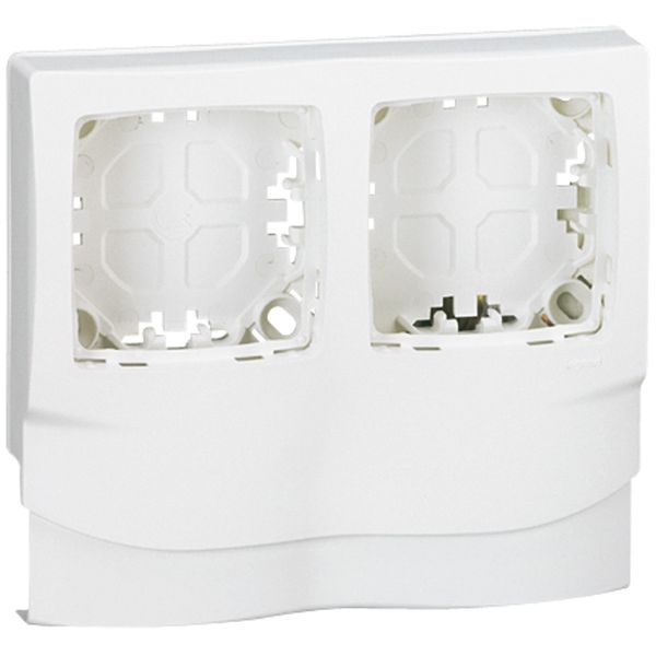 Frame Oteo 2-gang for DLPlus trunking 20mm white image 1