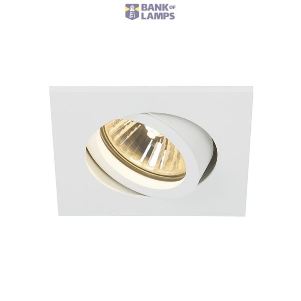 NEW TRIA 68 GU10 SQUARE downlight, matt white, max. 50W, incl. clip springs image 1