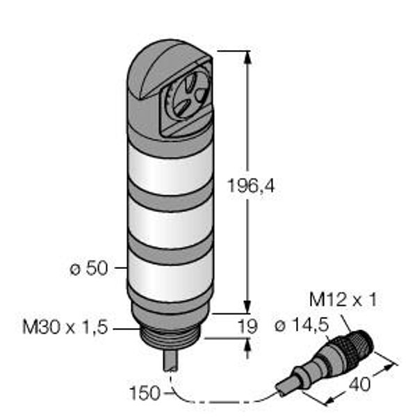 LED Signal Light Tower Light   TL50GYRALSQP image 1