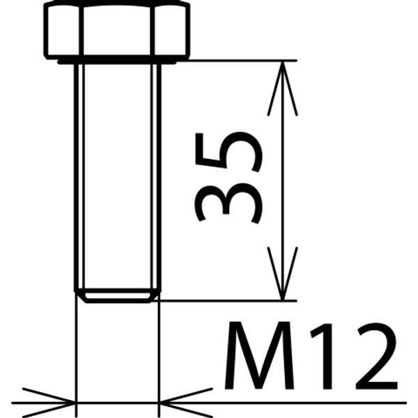 Hexagon screw DIN 933 M12x35mm StSt image 2