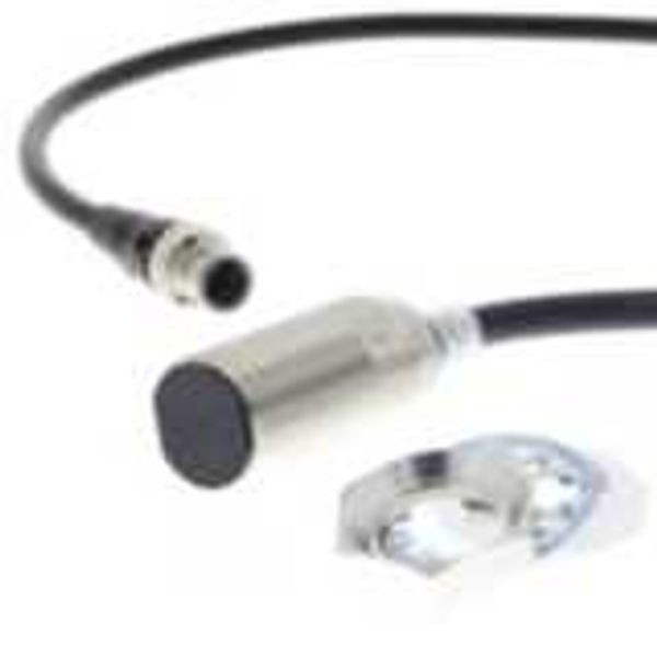 Proximity sensor, inductive, brass-nickel, M18, shielded, 11 mm, NO, 0 E2E 8409D image 2