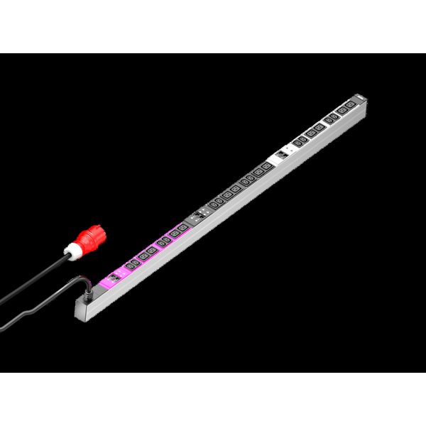 PDU basic 32A/3P CEE 12xC13+12xC19, 44x1495x70 mm, IEC 60320: 12 x C13, 12 x C19 image 2