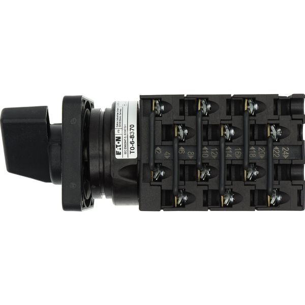 T0-6-8370/E Changeoverswitches, T0, 20 A, flush mounting, 6 contact unit(s), Contacts: 12, 90 °, maintained, Without 0 (Off) position, 1-2, Design number 8370 image 41