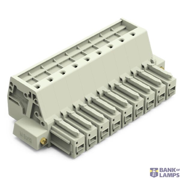 1-conductor female connector Push-in CAGE CLAMP® 10 mm² light gray image 1