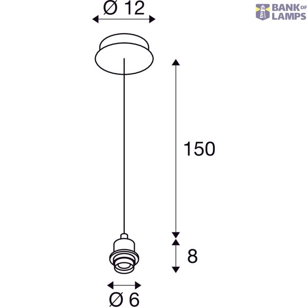 FENDA E27 pendant, white, without shade image 2