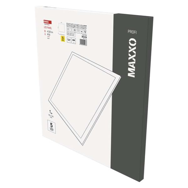 LED panel MAXXO 60×60, recessed, white, 36W neutral white UGR image 1