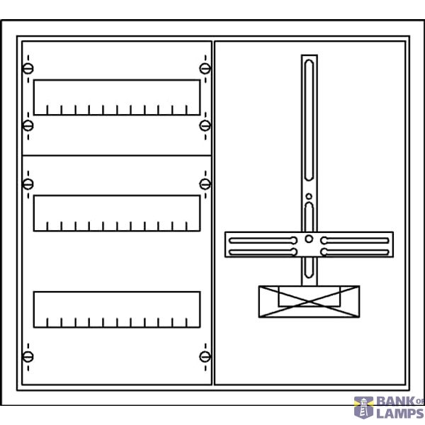 KS2009EX4 ComfortLine A Meter board, Surface mounted/partially recessed mounted, 72 SU, IP44, Field Width: 2, Rows: 3, 500 mm x 550 mm x 215 mm image 1