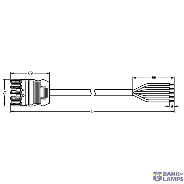 pre-assembled connecting cable Cca Socket/open-ended pink image 5