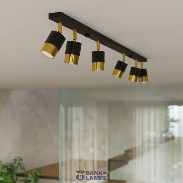 CEILING LAMP NERO 2 BLACK/GOLD GU10 2X40W IP20 image 6