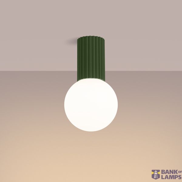 Ceiling lamp HALO olive green IP44 image 3