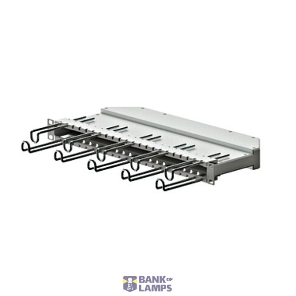 19" routing panel overlay storage 1U RAL7035 lightgrey image 1
