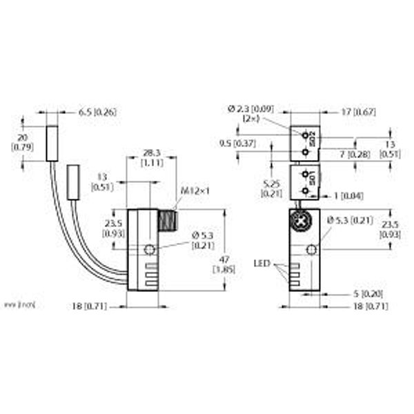Inductive Sensor Monitoring Kit for Power Clamps   NI2-Q6.5-AP6-0.2-FS4.4X3/S304 image 1