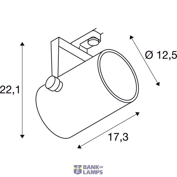 EURO SPOT COB LED, 3000K, 21W 36°, incl. 3P.-Adapter, grey image 4