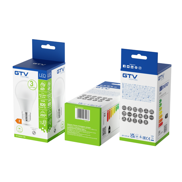 LED Bulb E27, A60, 10 W, 810 lm, 4000K, AC220-240V, 200°, with twilight sensor image 2