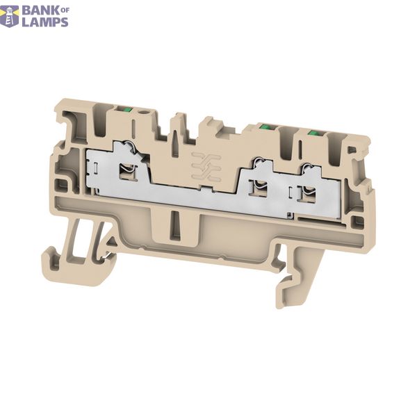 Feed-through terminal block, SNAP IN, beige, 1.5 mm², 17.5 A, 500 V, N image 1