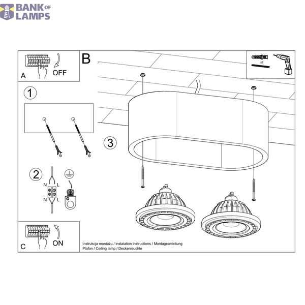 SPOT BASIC 2 NATURAL WOOD GU10 2X40W IP20 image 4