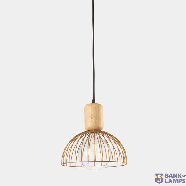 Pendant Contrast ø247mm for Deltatrack E27 60W Light wood image 1