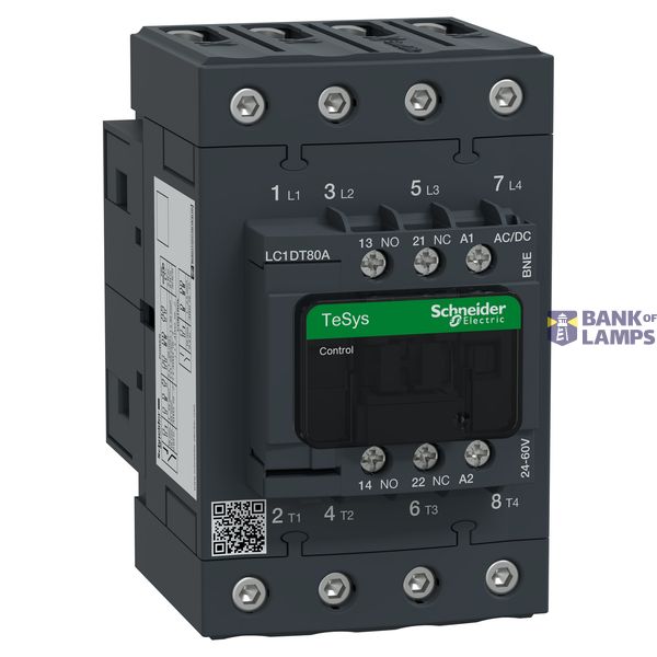 CONTACTOR 4P 80A NO+NC 24-60V ACDC image 1