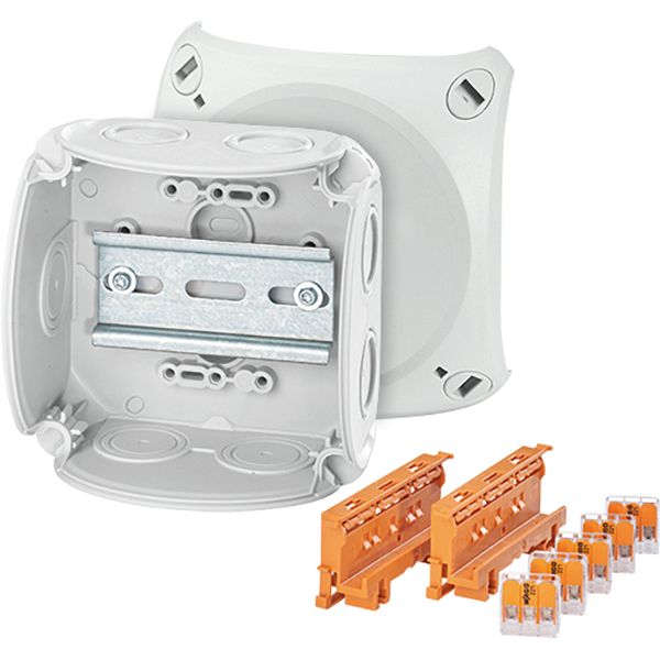 Cable box IP66, BM2, 0.75-4 mm², 5xWago, M20/25 membranes, Gray (DK 0404 W) image 3