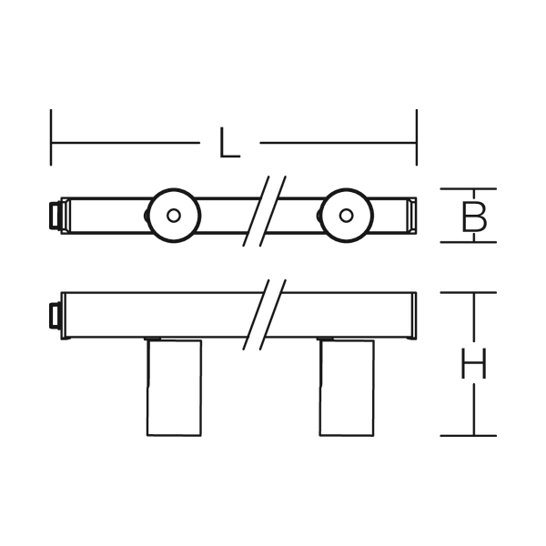 LINEDO, 58 W, 5200 lm, 927, aluminium, on/off Continuous line luminair image 4
