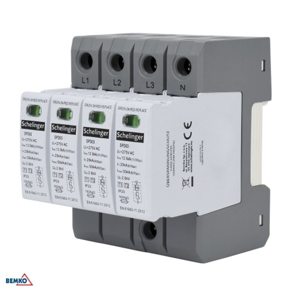 SURGE PROTECTOR 4P 12,5kA(10/350) CLASS T1+T2 (B+C) SCHELINGER image 1