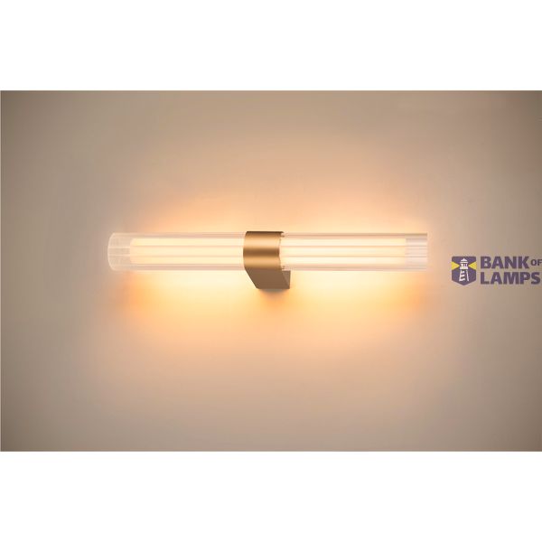 LYGANT double, wall-mounted light, 3000K, 11W, brass image 2