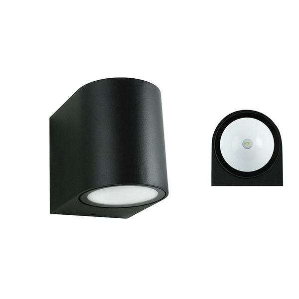 LED lamp Revos R, 3W, 3000K, IP65, black color image 1